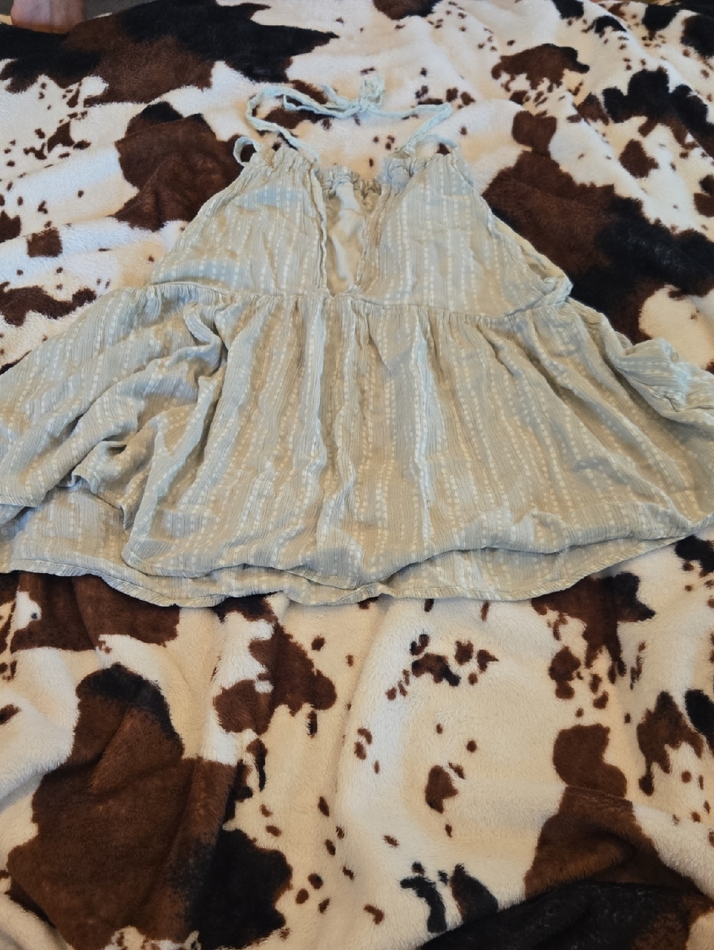 By Together Light Blue Tiered Halter Camisole